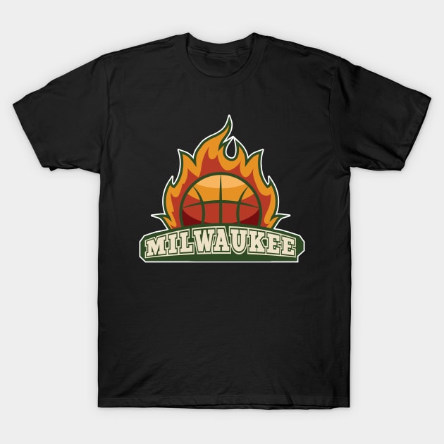 Milwaukee  basketball T-Shirt by JayD World